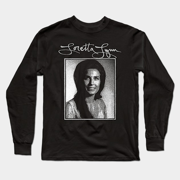 Loretta Lynn Long Sleeve T-Shirt by PUBLIC BURNING